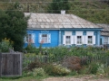 Houten huizen in Listvianka
