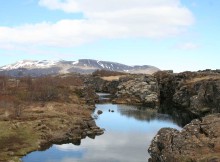 Kloof in Nationaal Park Þingvellir