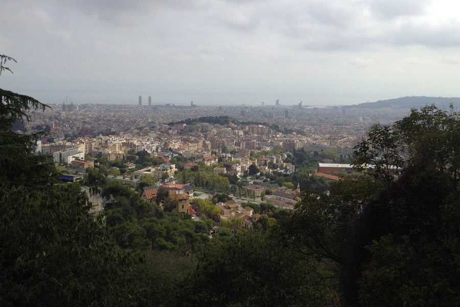 Het uitzicht vanaf Tibidabo, Barcelona